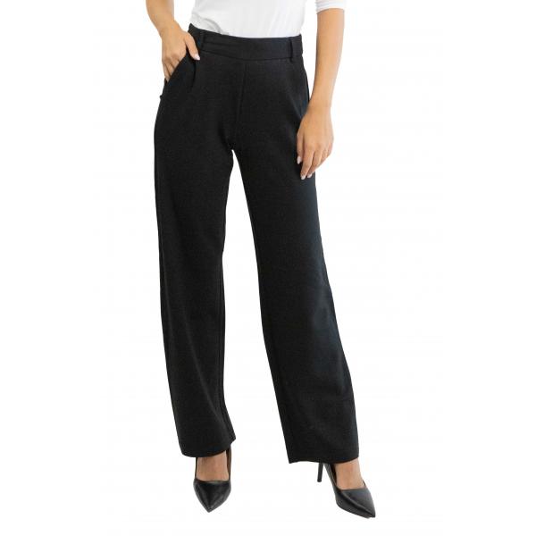 Pantalone tinta unita palazzo con elastico Only